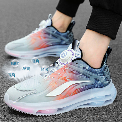 Herren Urbaner Komfort-Sneaker mit sichtbarer Luftkammer, transparentem TPU-Overlay und adaptivem Drehverschluss Shopy Nory