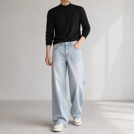 Damen High-Waist Wide-Leg Jeans aus softem Denim mit weitem Bein Shop Nory