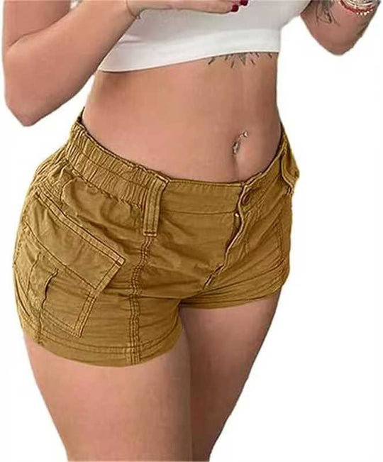 Damen Cargo-Shorts mit praktischen Taschen und elastischem Bund