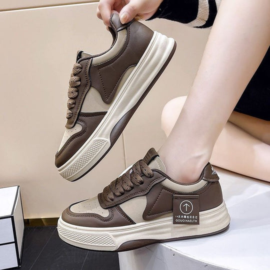 Damen Chunky Plateau‑Sneaker im Retro‑Basketballstil mit gepolstertem Schaft Shop Nory