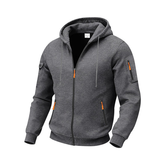 Herren nan technische Kapuzenjacke mit Reißverschluss, zipptaschen und Ärmeltasche Shop Nory