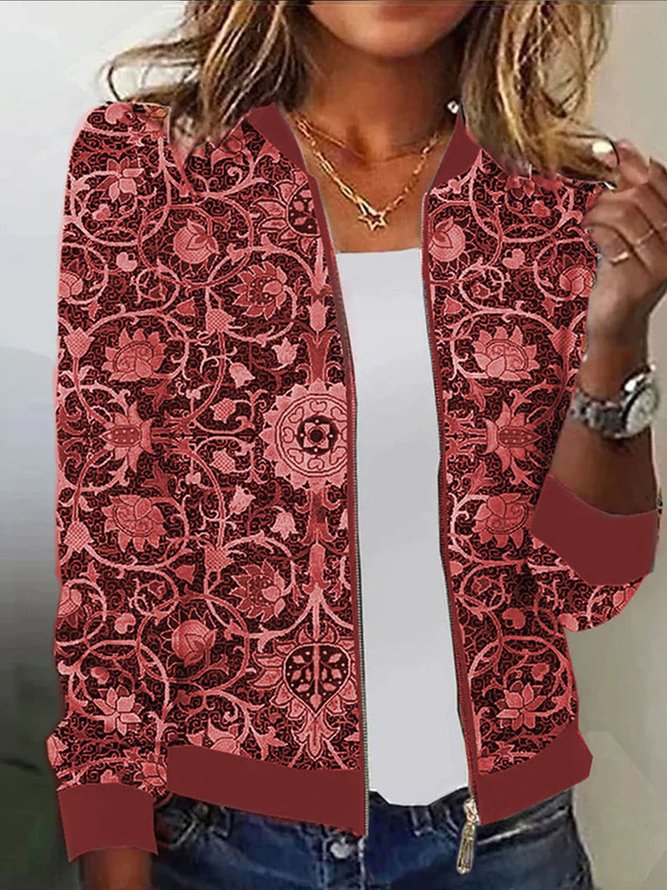 Damen Blousonjacke mit floralem Muster