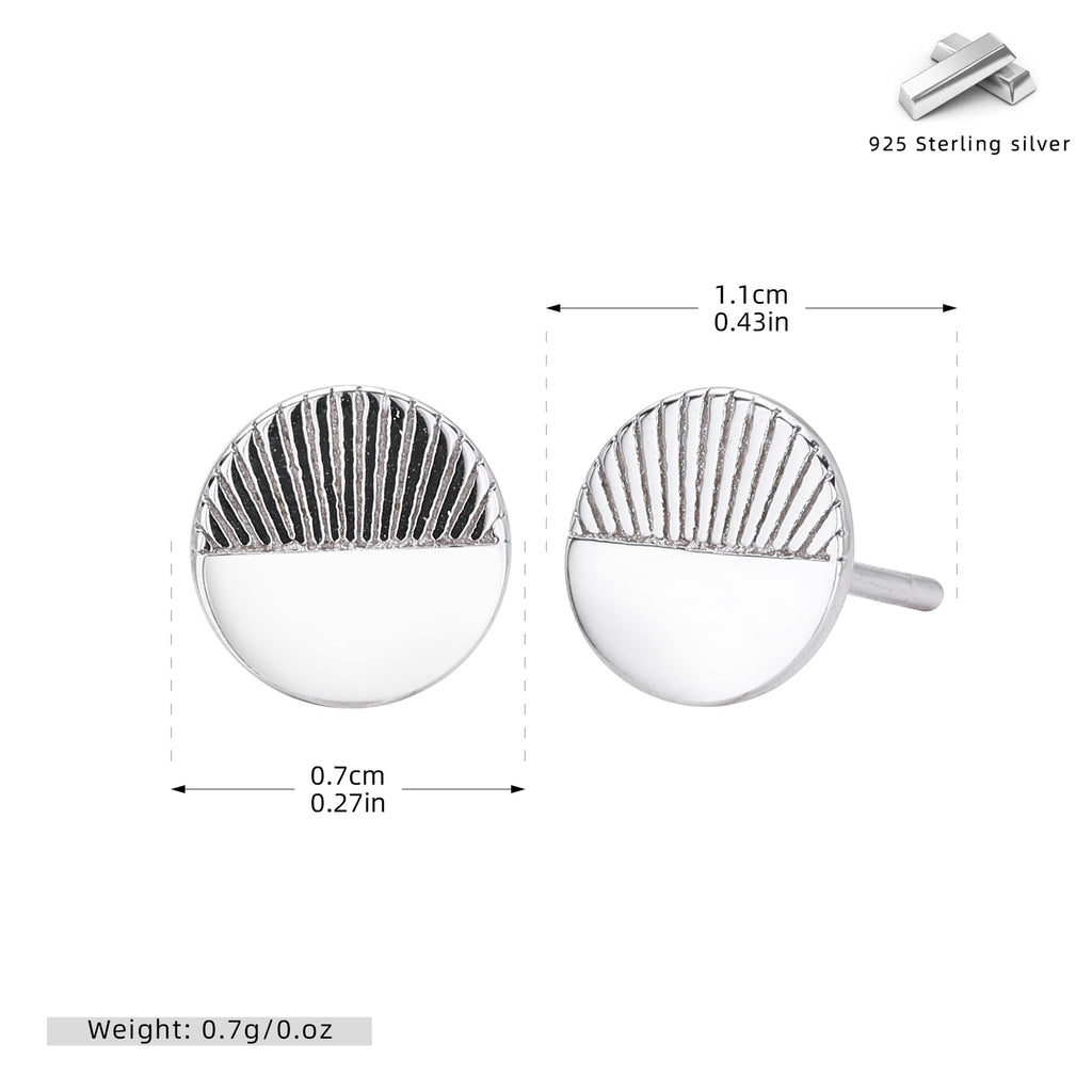 Damen Ohrstecker im modernen Sonnenmotiv mit luxuriösem Design Shop Nory