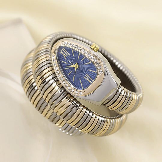 ShopNory | Schlangenuhr mit Quarzbewegung und Persönlichem Armband