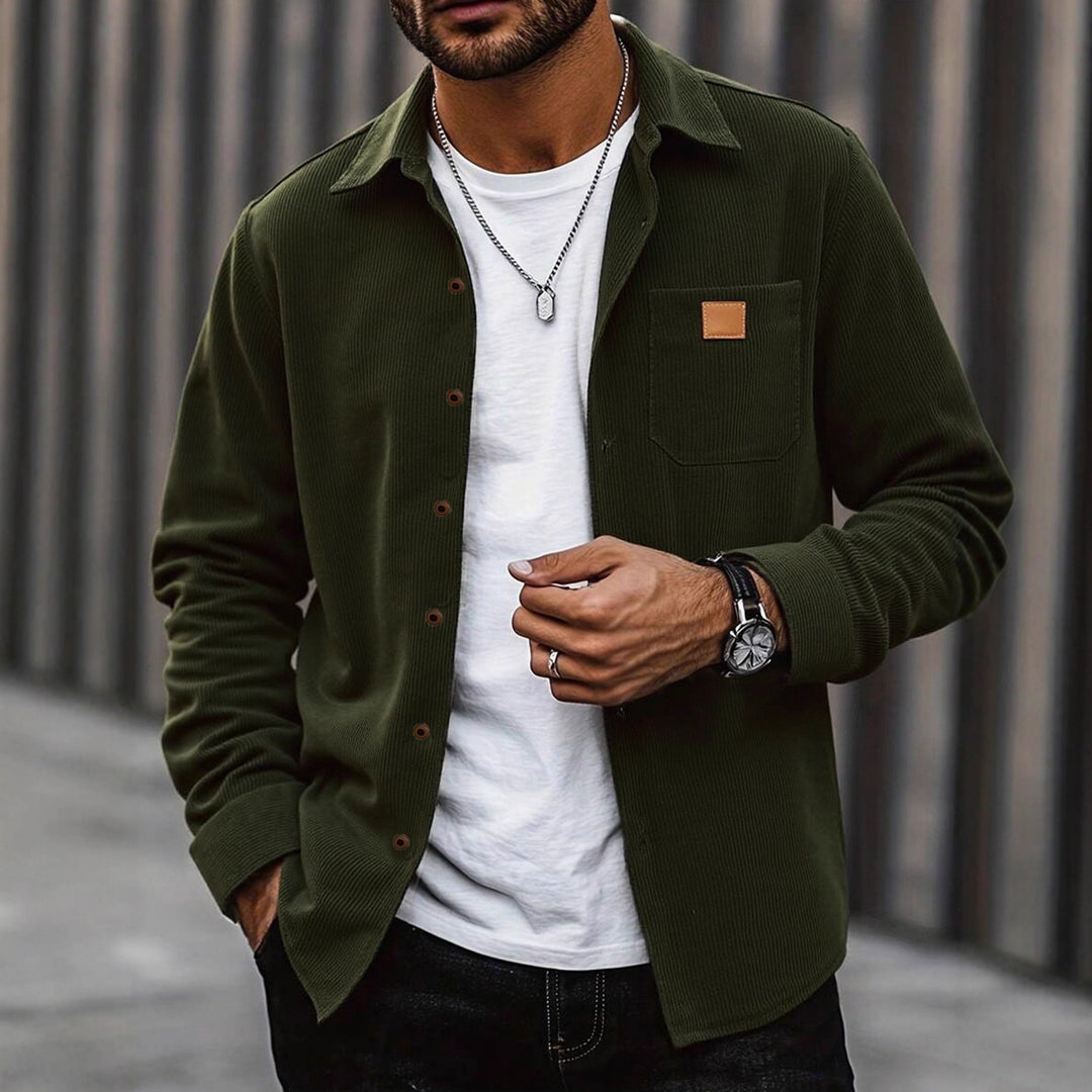 Herren Cordhemd mit modischem Replay-Stil