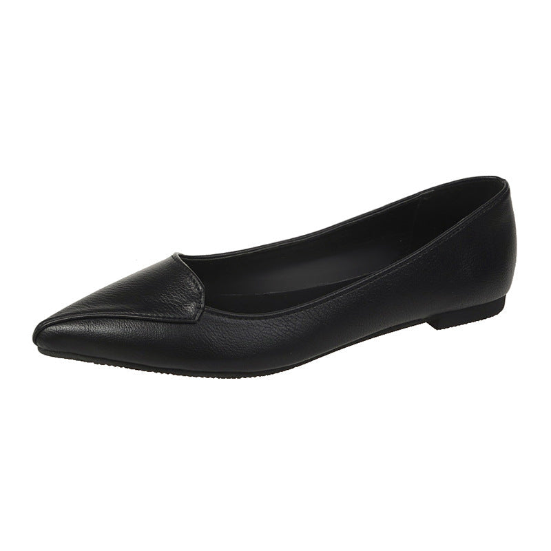 Damen spitze Ballerinas aus hochwertigem Leder