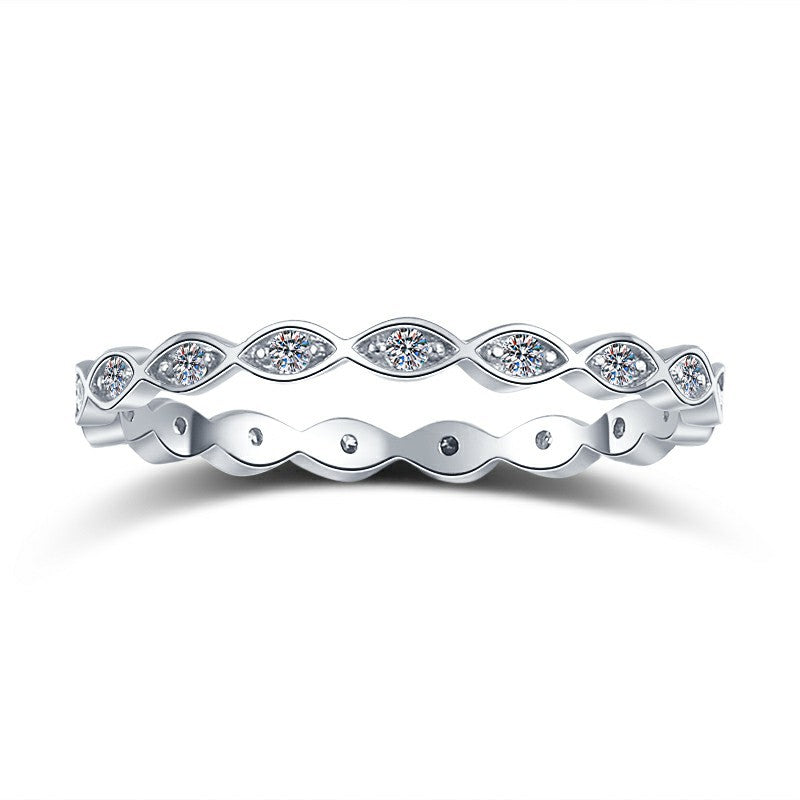Damen Wellenförmiger Zirkonia-Ring Shop Nory