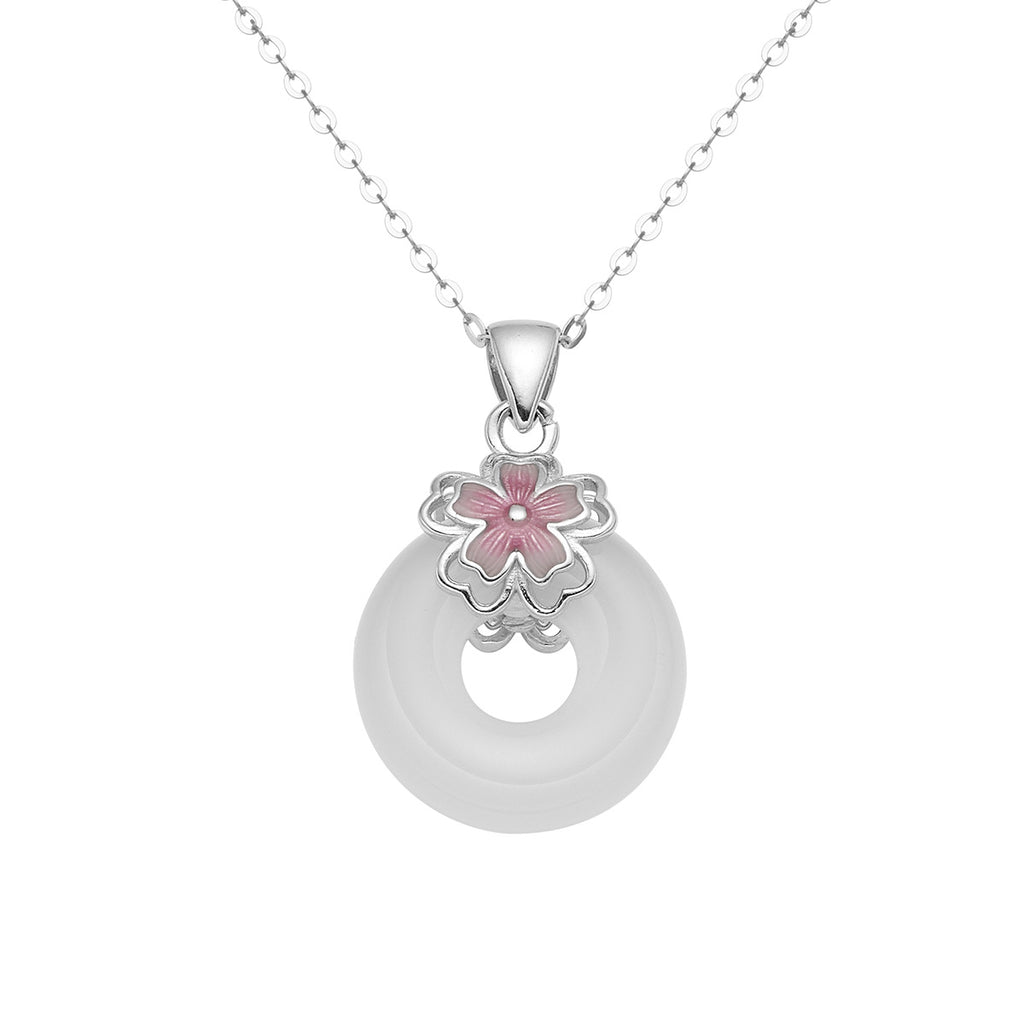 Damen Anhänger-Halskette mit kunstvollem Blumenmotiv und eleganter Goldverzierung Shop Nory
