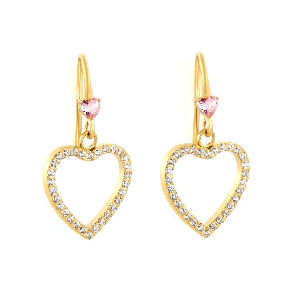 Damen Hängende Ohrringe mit langen Fransen aus goldfarbenem Edelstahl Shop Nory