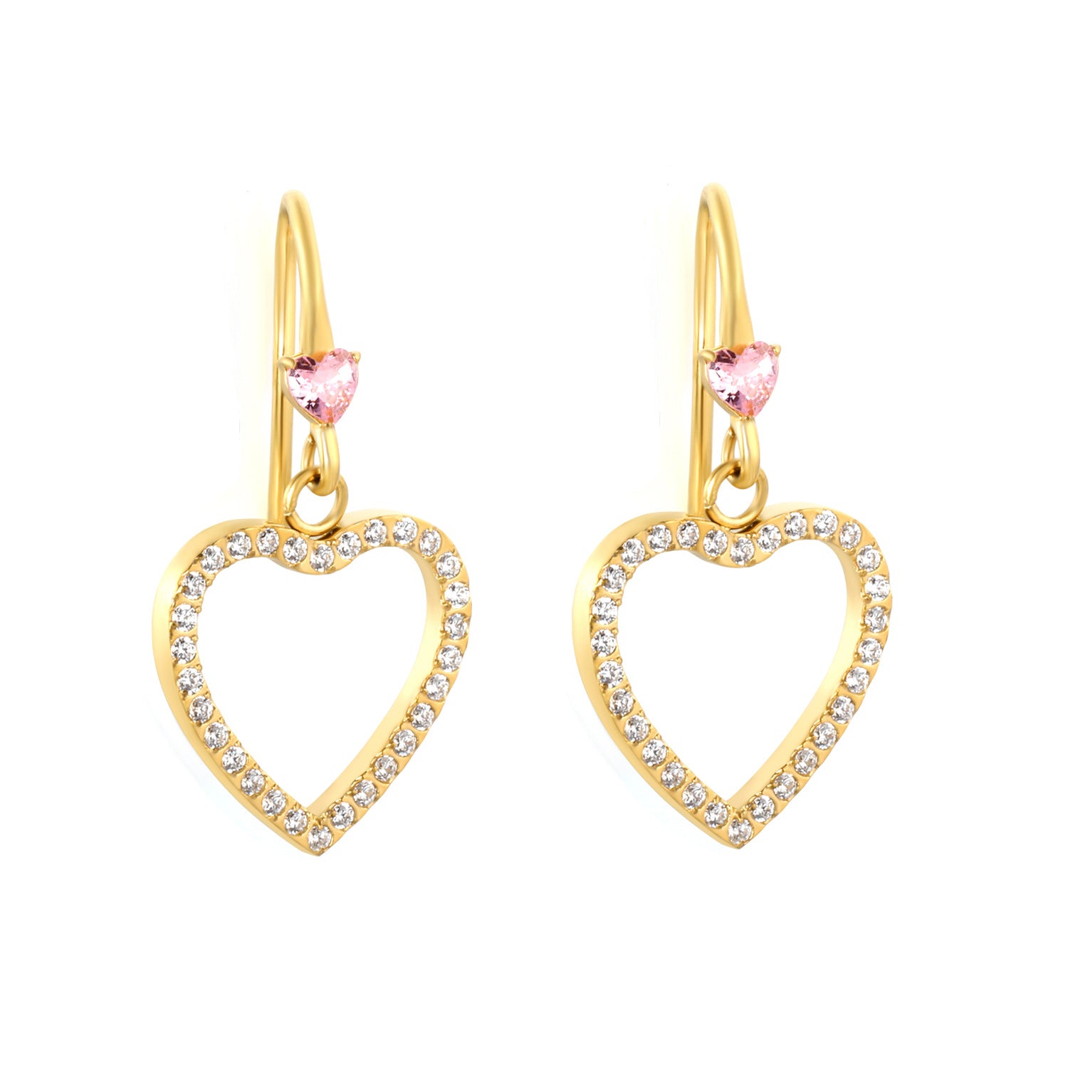 Damen Hängende Ohrringe mit langen Fransen aus goldfarbenem Edelstahl Shop Nory