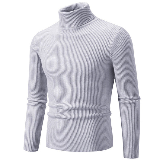 Herren feiner Rollkragenpullover aus langlShopnoryigem Strickmaterial
