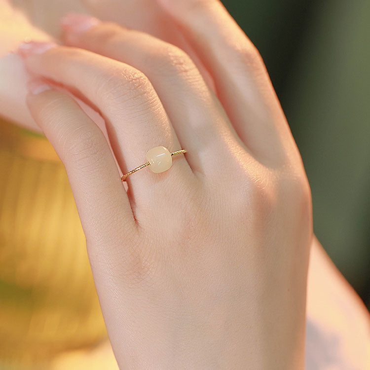 Damen eleganter Ring mit mineralischem Stein Shop Nory