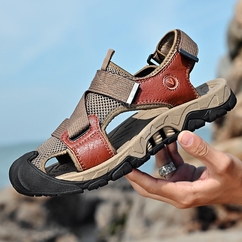 Herren Sportliche Outdoor-Sandalen mit rutschfester Sohle und individuell verstellbaren Riemen Shopnory