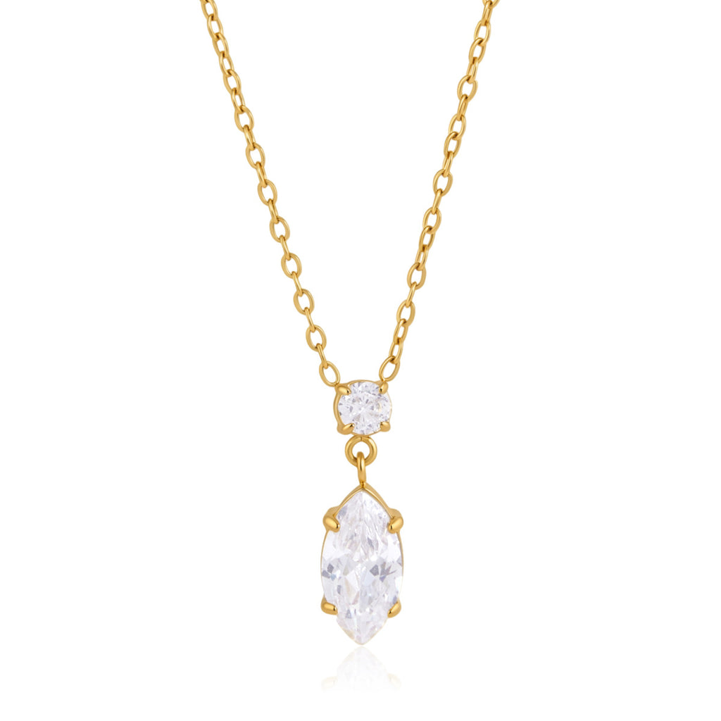 Damen Halskette mit elegantem Smart-Cut-Anhänger aus hypoallergenem Edelstahl Shop Nory
