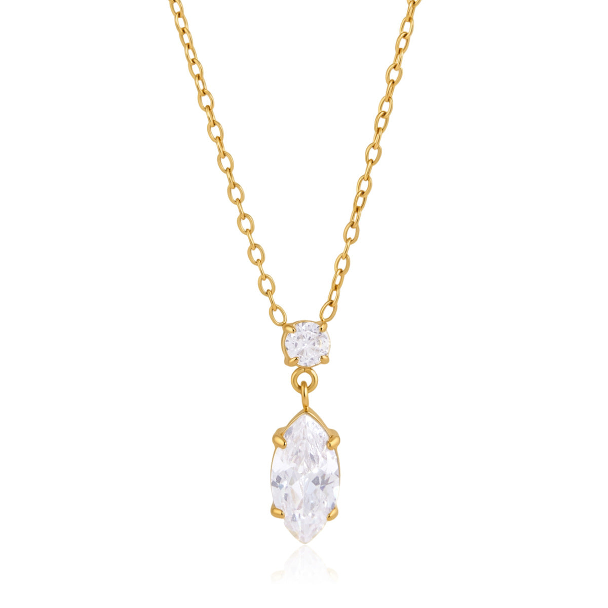 Damen Halskette mit elegantem Smart-Cut-Anhänger aus hypoallergenem Edelstahl Shop Nory