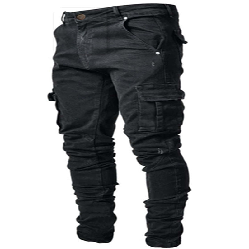 Herren Cargo-Jeans mit modischen Seitentaschen und lässigem Schnitt