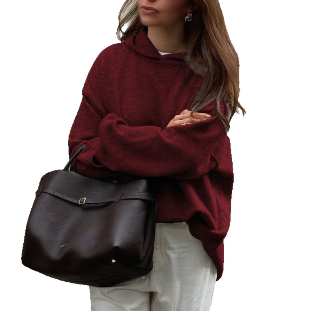 Damen nan Oversize-Polo-Feinstrickpullover mit umgelegtem Kragen und Raglanärmeln Shop Nory