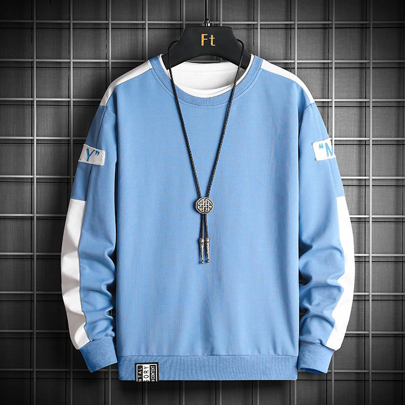 Herren Lockeres Sweatshirt im Urban-Layer-Look mit Schulterpaneelen und geripptem Saum Shop Nory