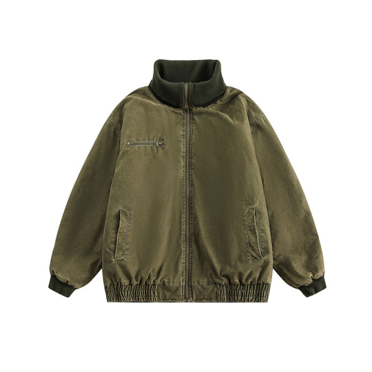Unisex Oversize-Bomberjacke mit hohem Rippkragen und elastischem Saum Shop Nory