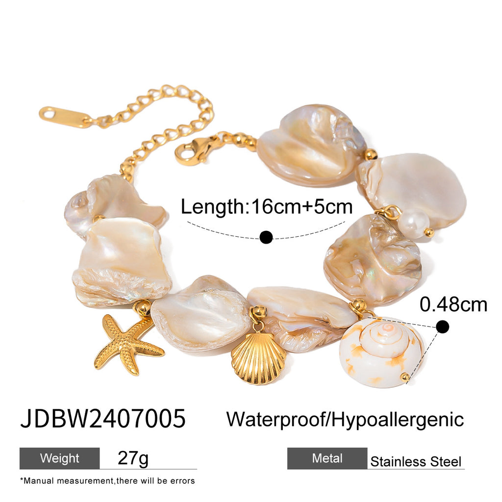 Damen Armband aus natürlichem Muschelmuster mit hypoallergenen Eigenschaften Shop Nory