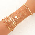 Damen Armband-Kombination mit modischen Herz- und Kreuzdesigns Shop Nory