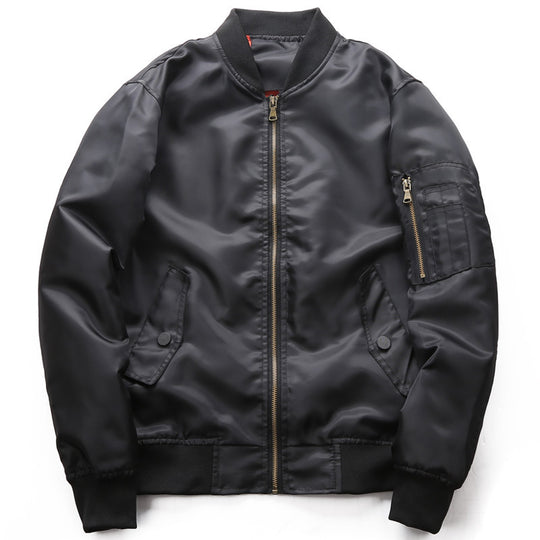 Herren leichter Nylon-Bomber mit kontrastfutter, Ärmeltasche und gerippten Bündchen Shop Nory