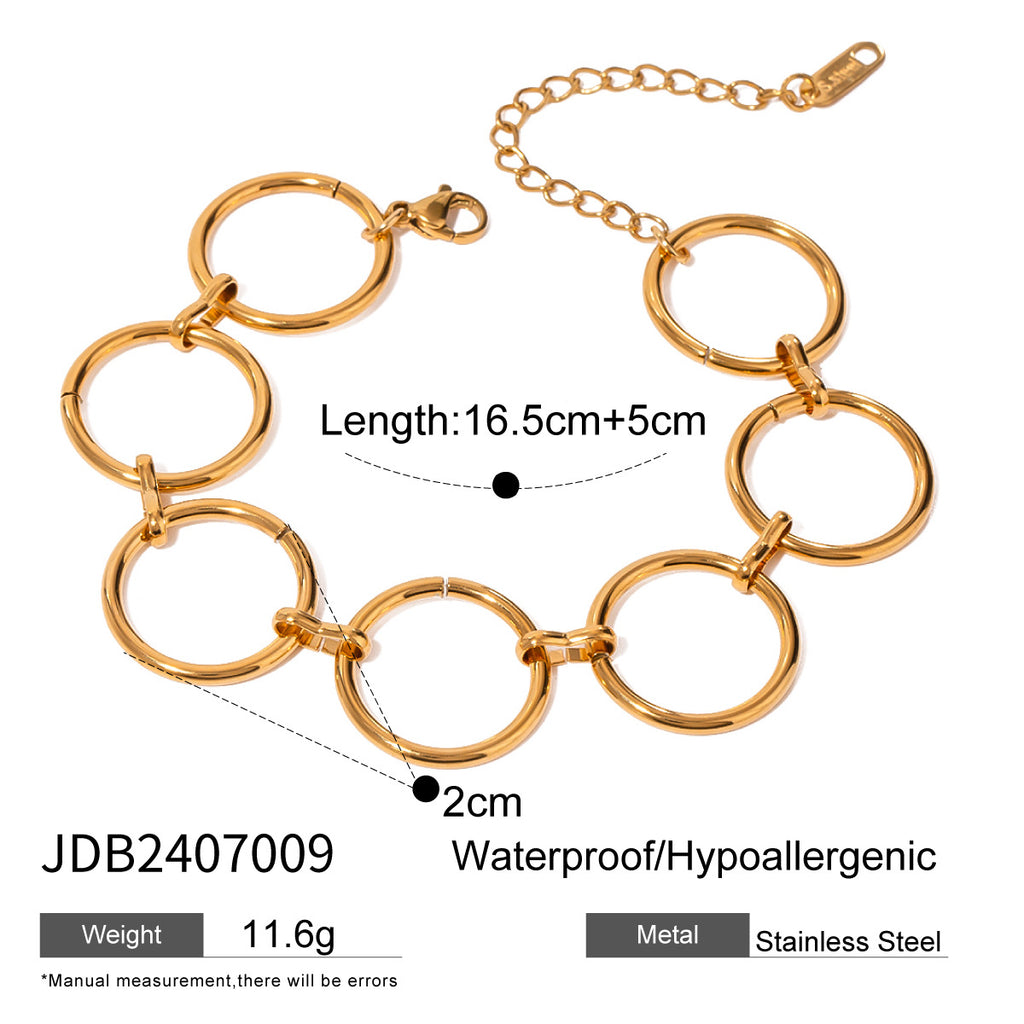 Damen Armreif mit ergonomischem Design aus hypoallergenem Edelstahl Shop Nory