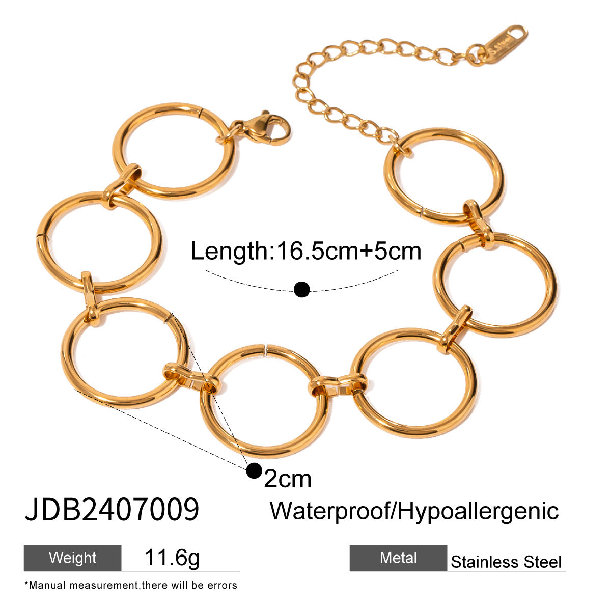Damen Armreif mit ergonomischem Design aus hypoallergenem Edelstahl Shop Nory