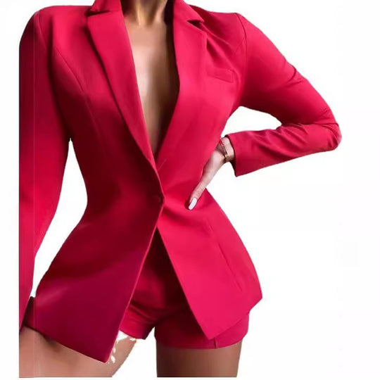 Damen taillierter Zebra-Muster-Longblazer mit betonter Taille und Single-Button Shop Nory