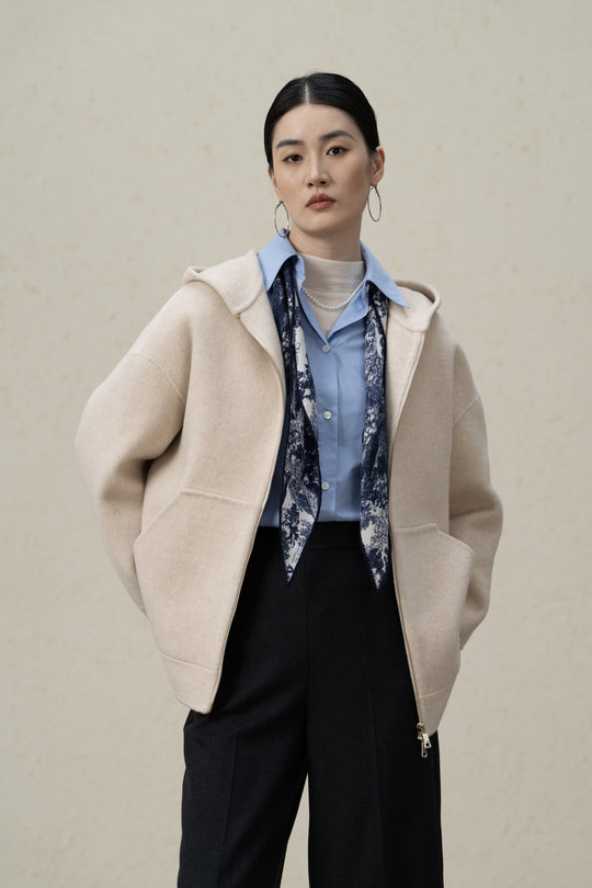 Stylische Fleecegefütterte Zip-Up Jacke für Damen Shop Nory