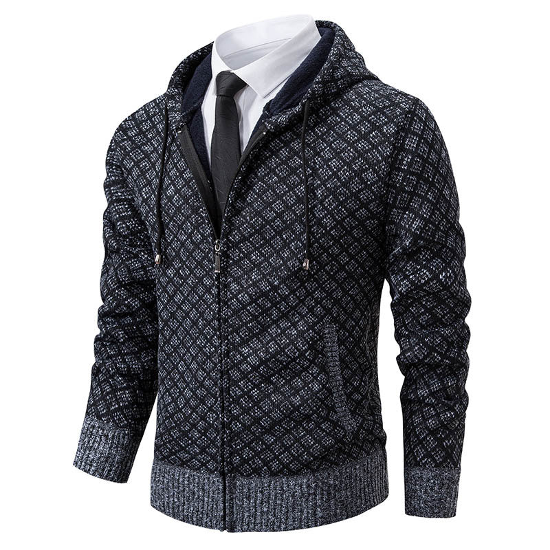 Herren modische Sweatjacke mit Kapuze und elegantem Muster
