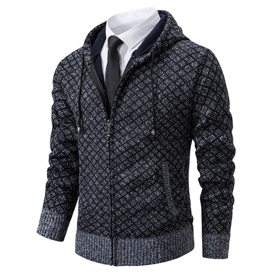 Herren modische Sweatjacke mit Kapuze und elegantem Muster