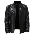 Herren stylische Kunstleder-Motorradjacke im Biker-Stil