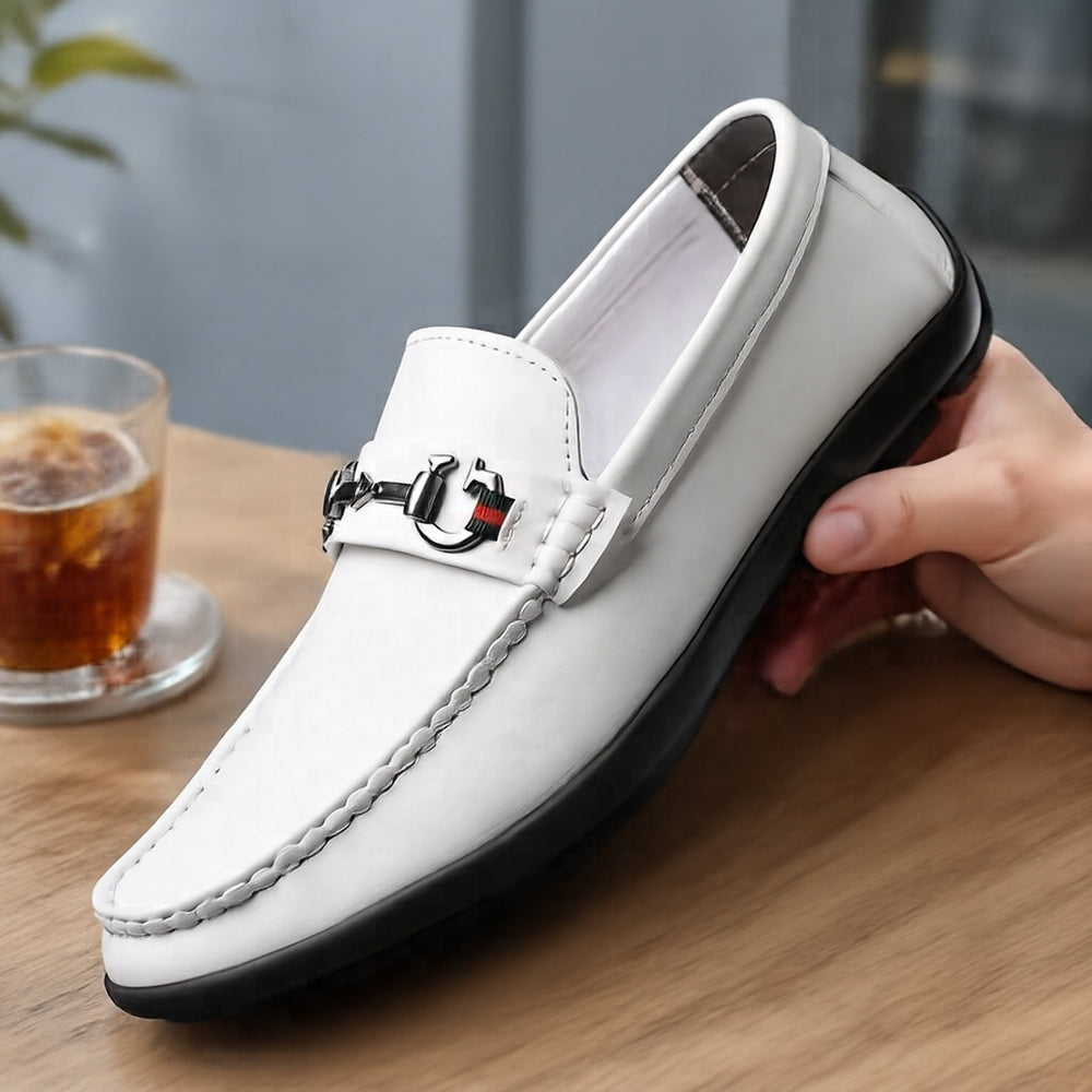 Herren Elegant Leder Mokassins Shop Nory