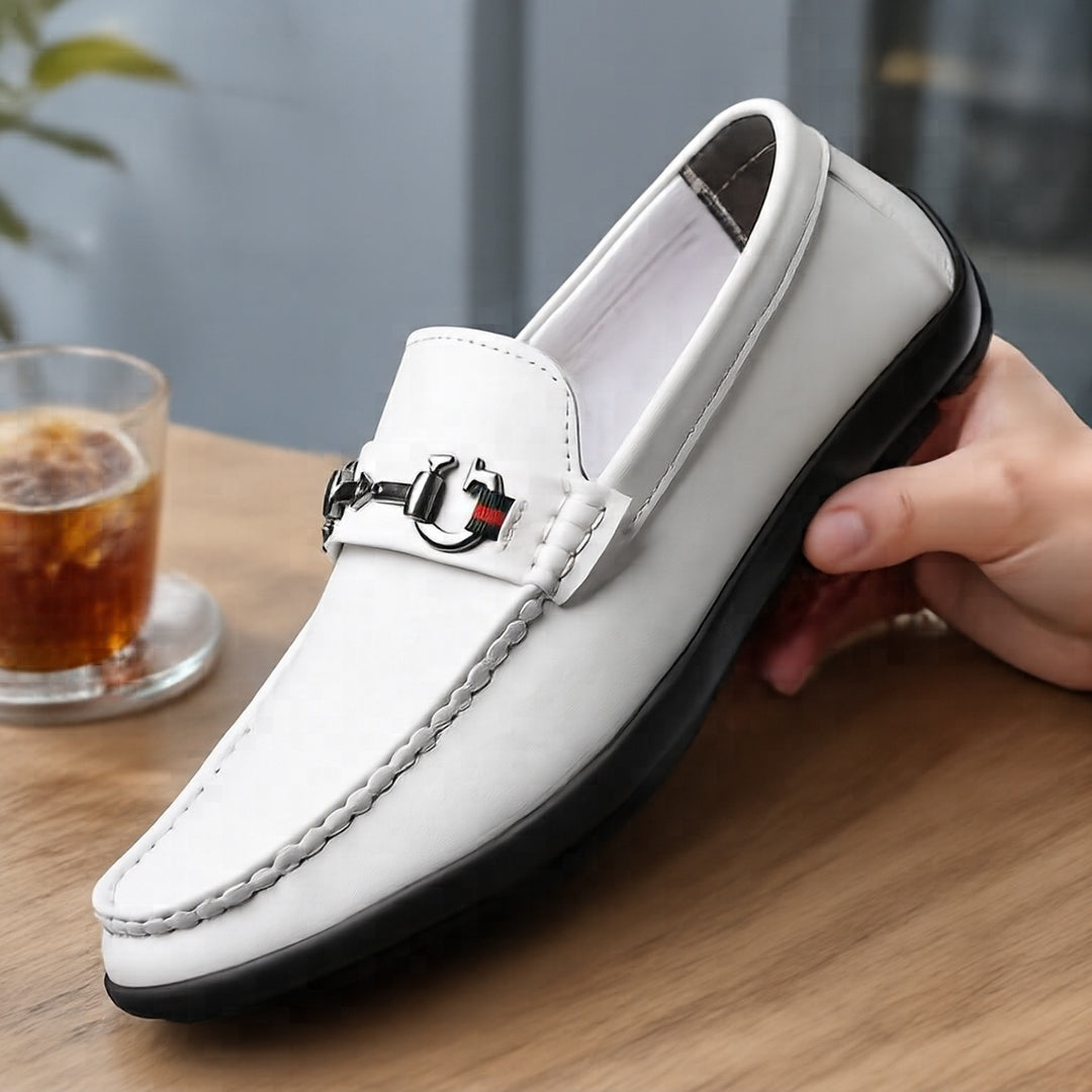 Herren Elegant Leder Mokassins Shop Nory