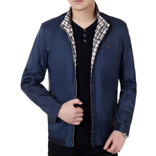 Herren Feldjacke mit Kontrast-Einsätzen und Brust-Reißverschlusstasche Shop Nory