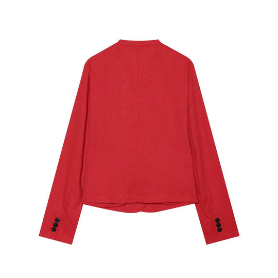 Damen Kurzblazer mit Stehkragen, taillierter Silhouette und Knopfverschluss Shop Nory