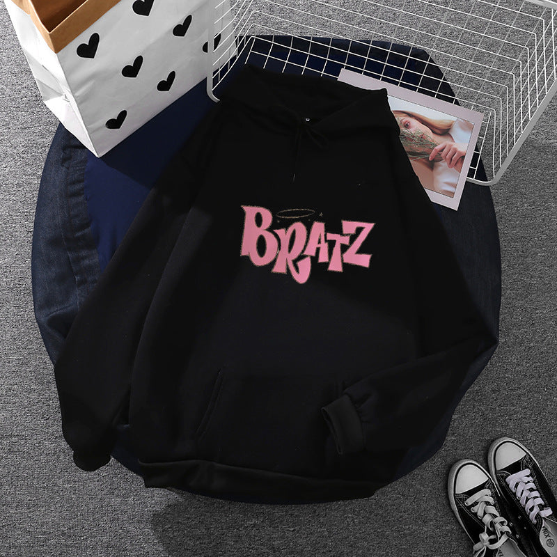 Damen nan lässiger Kapuzenpullover im Oversized-Schnitt mit Lettering-Grafik und Kängurutasche Shop Nory