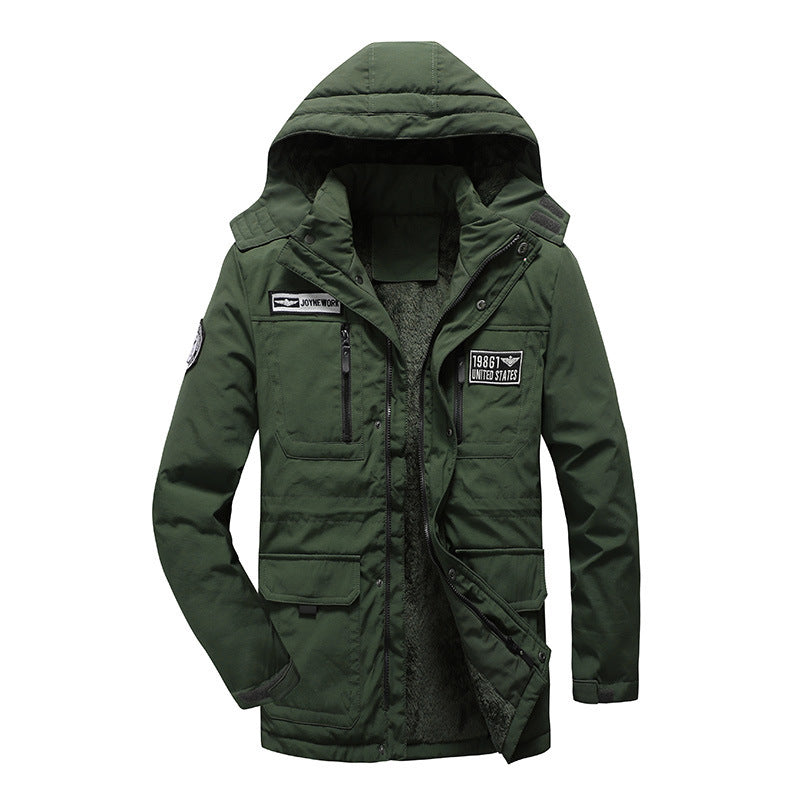 Herren Thermo-Fieldparka mit Sherpa-Innenfutter, Multifunktions‑Taschen und Kapuze Shop Nory