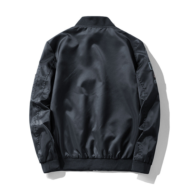 Herren Piloten-Bomberjacke im Aviator-Look mit Patch‑Applikationen und windabweisendem Nylon Shop Nory