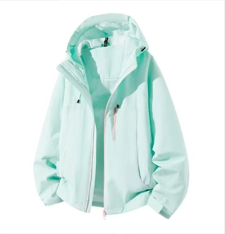 Herren Wasserdichte Kapuzen-Softshelljacke mit winddichtem Schnitt und Reißverschluss Shop Nory