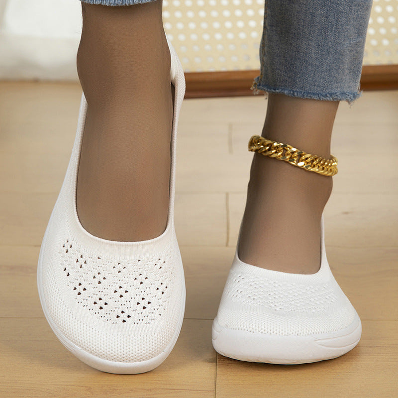Damen Atmungsaktive Strick-Slipper mit ergonomischem Memory-Fußbett Shop Nory