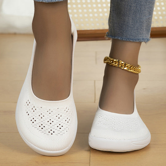 Damen Atmungsaktive Strick-Slipper mit ergonomischem Memory-Fußbett Shop Nory