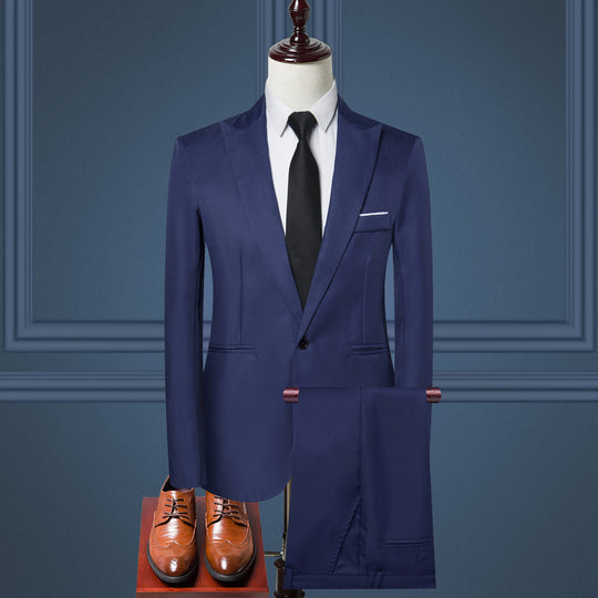 Herren schlanker Businessanzug im Zweiteiler mit Einreihigem Sakko und eleganter Anzughose Shop Nory