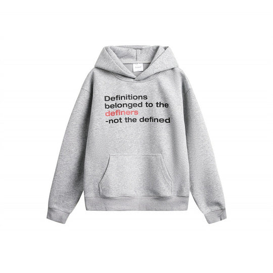 Unisex Oversize-Kapuzenpullover aus Baumwollmix mit Kängurutasche und Statement-Print Shop Nory