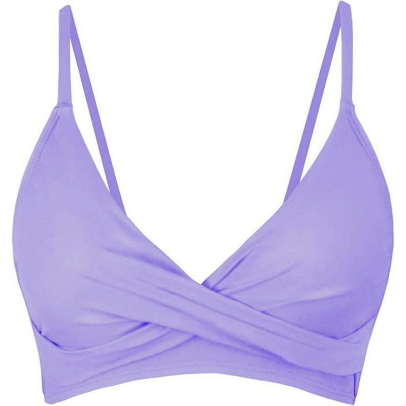 Damen Sportliches Bikini-Oberteil mit Wickel-Design