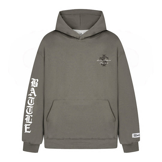 Unisex Oversize-Kapuzenpullover mit Gothic-Ärmelprint und Kängurutasche Shop Nory