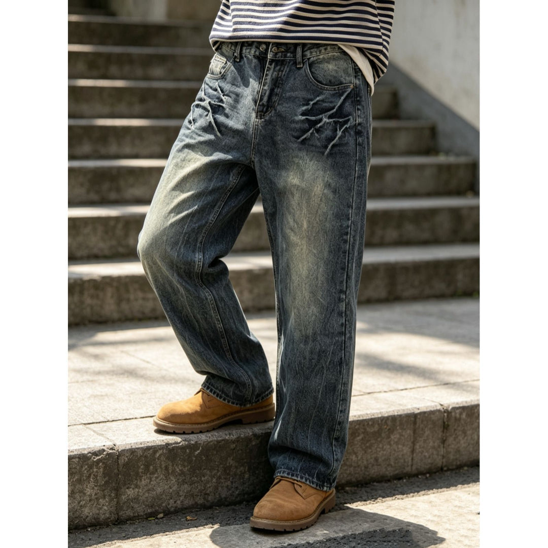Herren Bequeme und lässige Weit geschnittene Jeans Shop Nory
