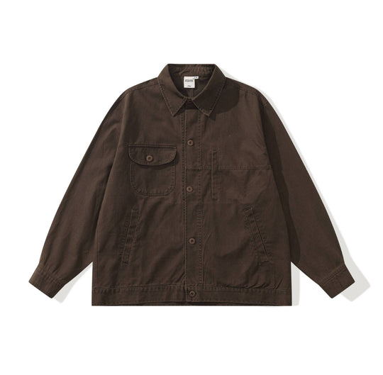 Herren Boxy-Canvas Utility-Blousonjacke mit großen Pattentaschen Shop Nory