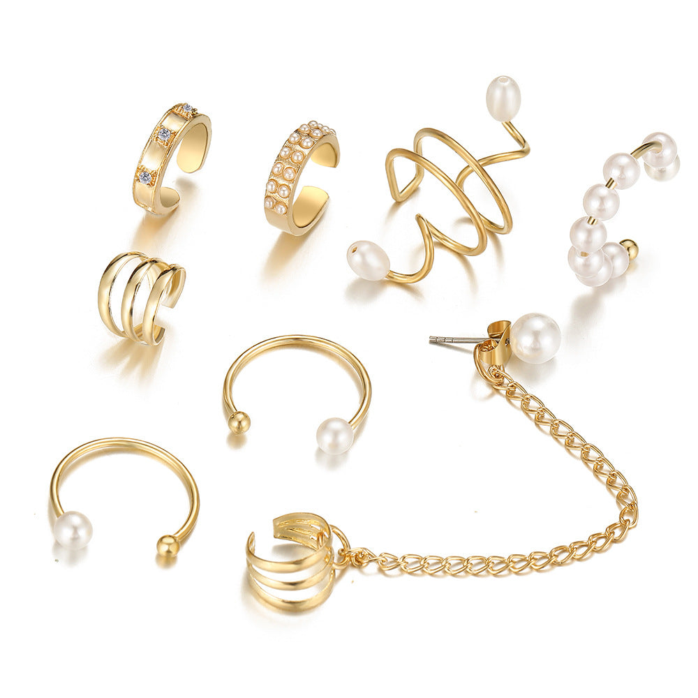 Damen Ohrschmuck Set mit eleganten Ohrringen und Kettenakzenten Shop Nory